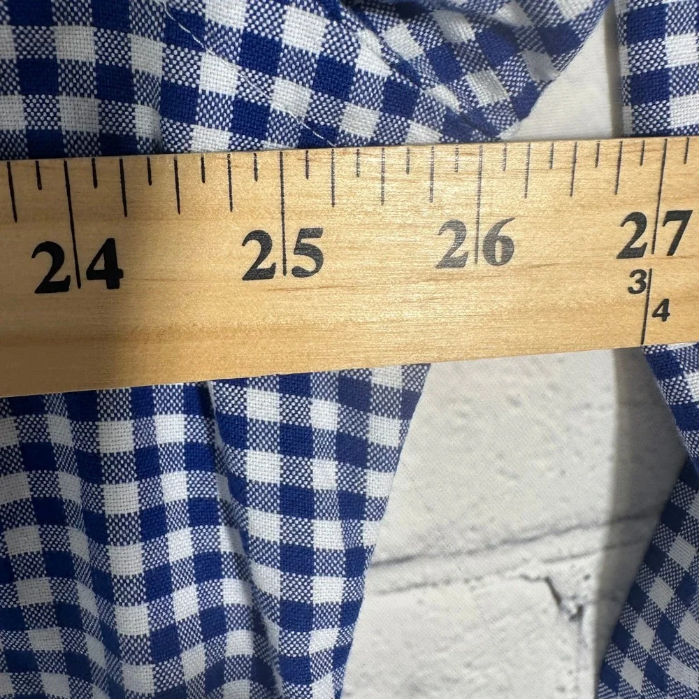 Polo Ralph Lauren Mens XL Classic Fit Gingham Button Down Shirt Blue White Cotto